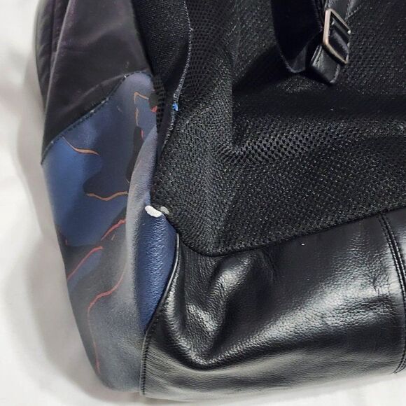 Coach Charles Leather Backpack Multicolor Camouflage - Picture 8 of 10